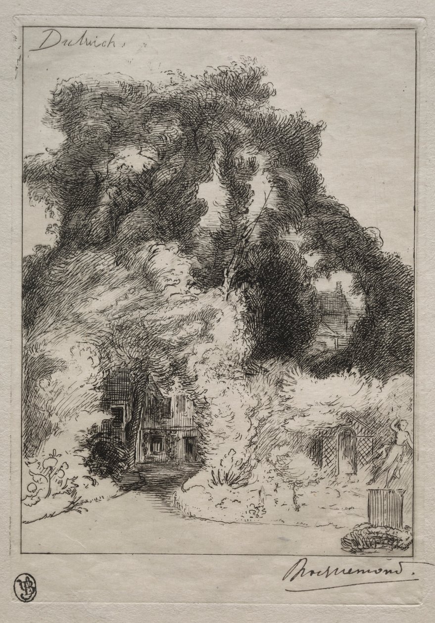 The Garden of the Inn at Dulwich by Felix Bracquemond