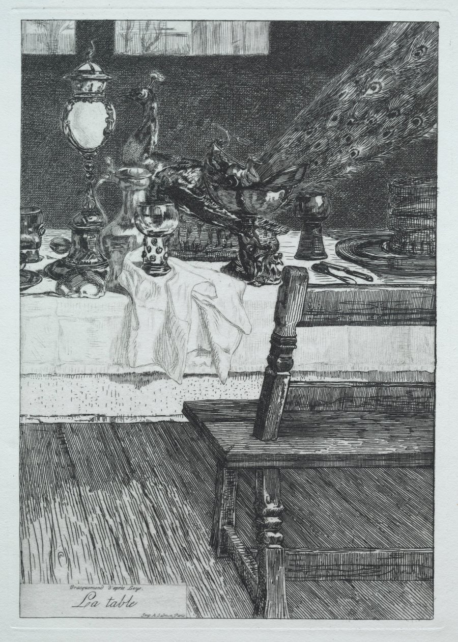 The Table (after H. Leys) by Felix Bracquemond
