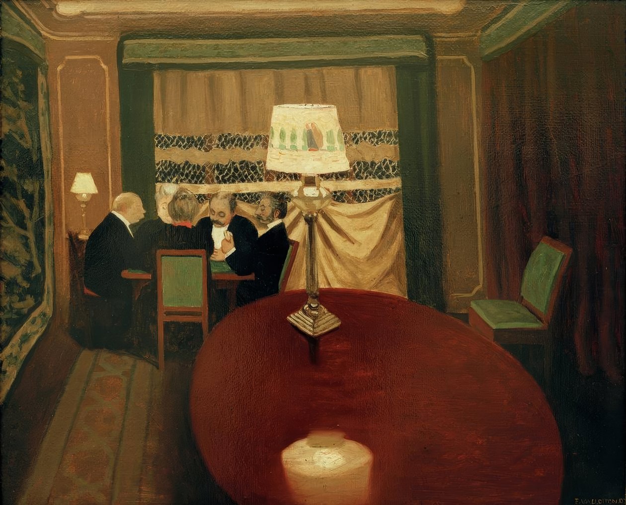 The Poker Game by Felix Edouard Vallotton