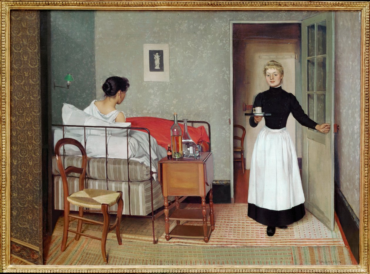 The Sick Patient by Felix Edouard Vallotton