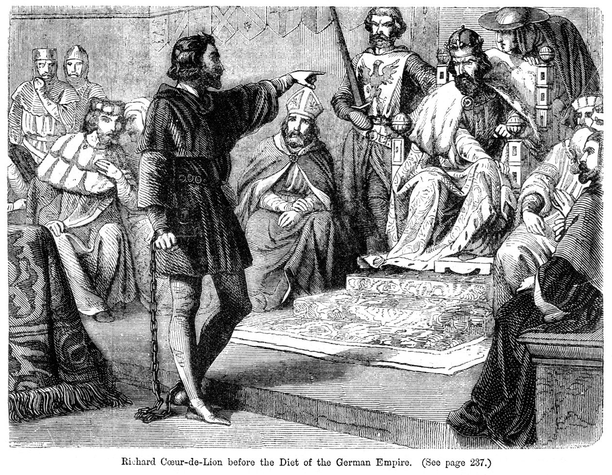 King Richard I before the Diet of the German Empire, 19th century by Felix Henri Emmanuel Philippoteaux