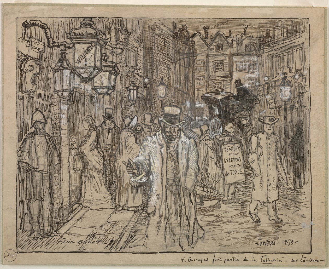 Street Scene in London, 1879 by Felix Hilaire Buhot