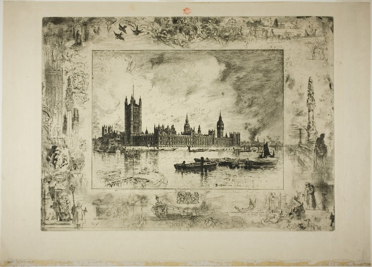 Westminster Palace by Felix Hilaire Buhot