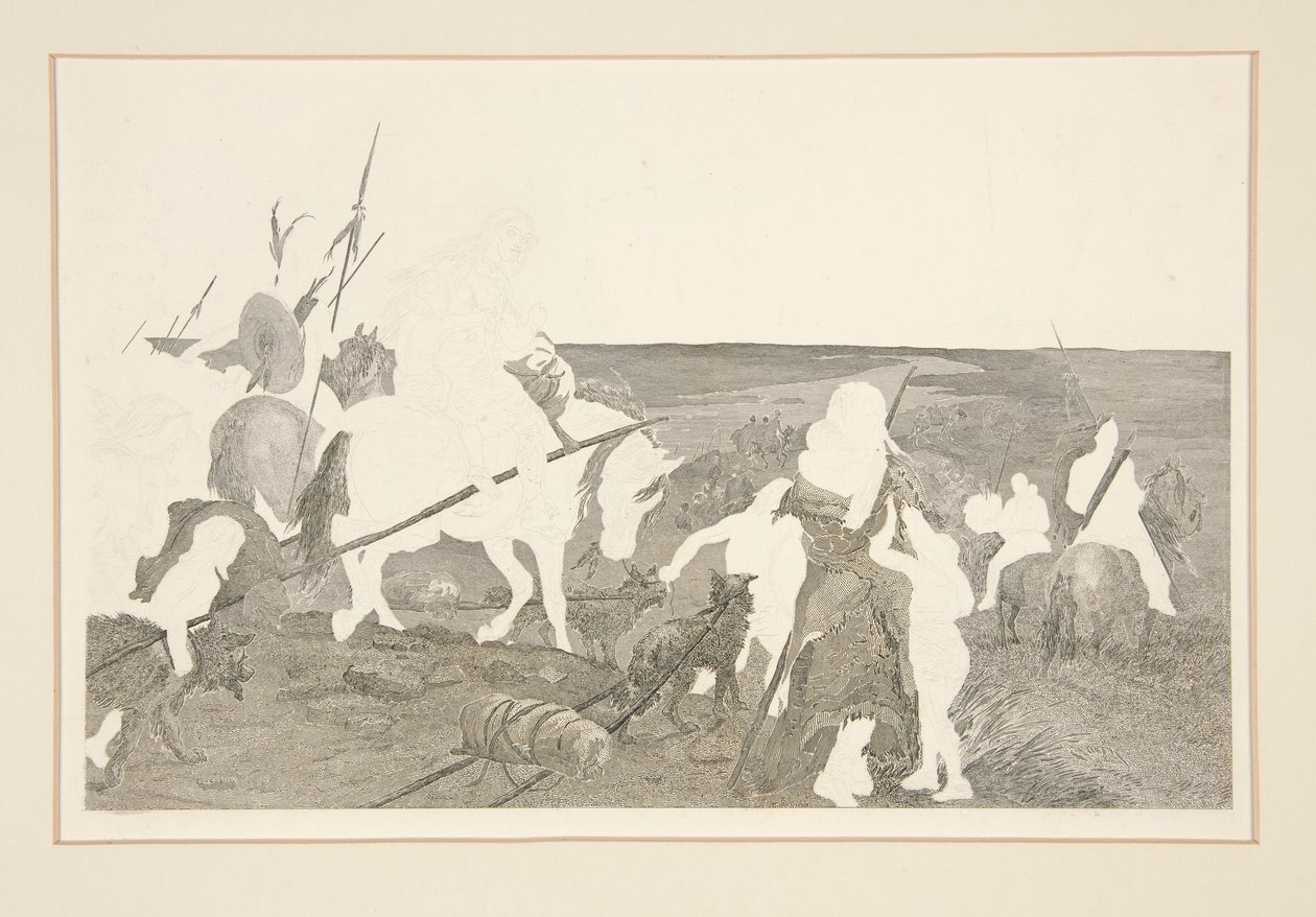 Crossing the Plain by Felix O. C. Darley: Fine art print