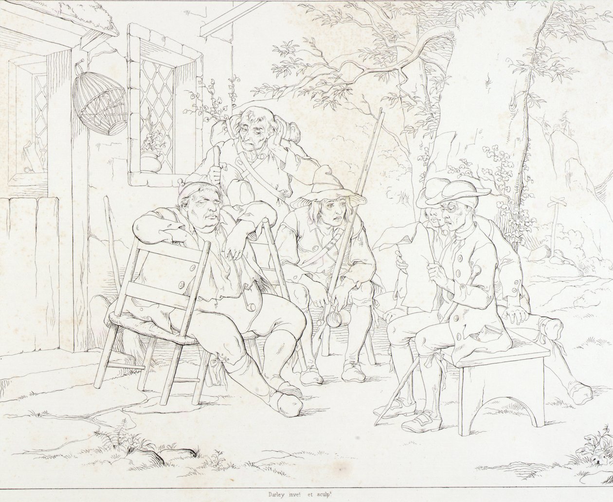 Rip Van Winkle, illustration (detail) by Felix Octavius Carr Darley