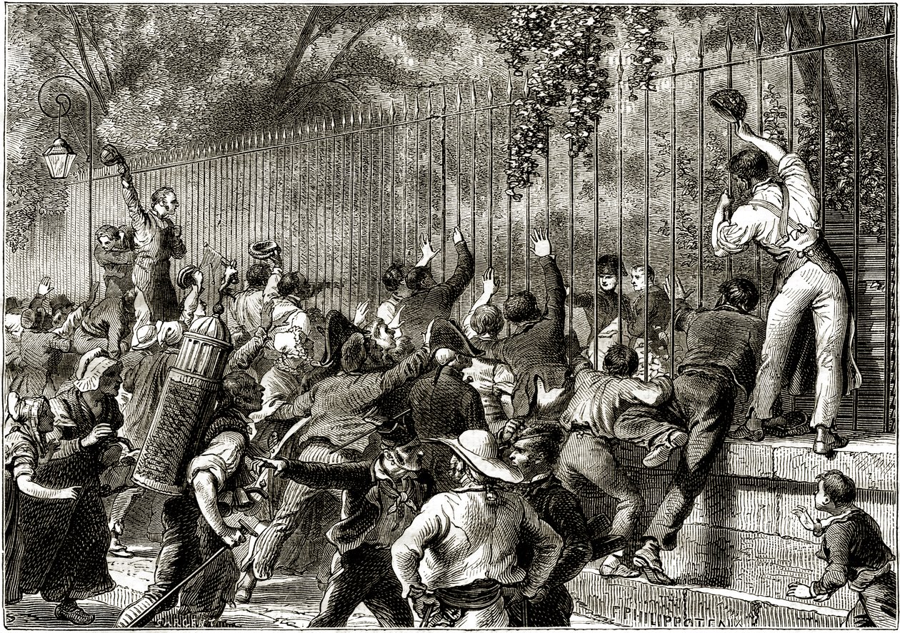 The Crowd in Paris Acclaims Napoleon I, Accompanied by Lucien Bonaparte by Felix Philippoteaux