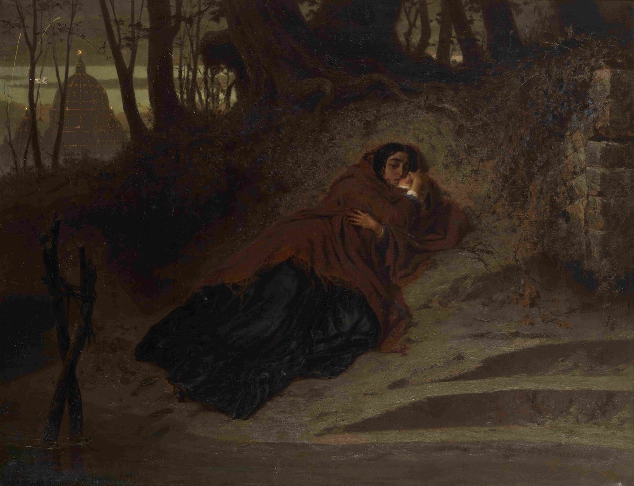 Abandoned. The Vatican and Sin, 1872 by Feodor Andreyevich Bronnikov