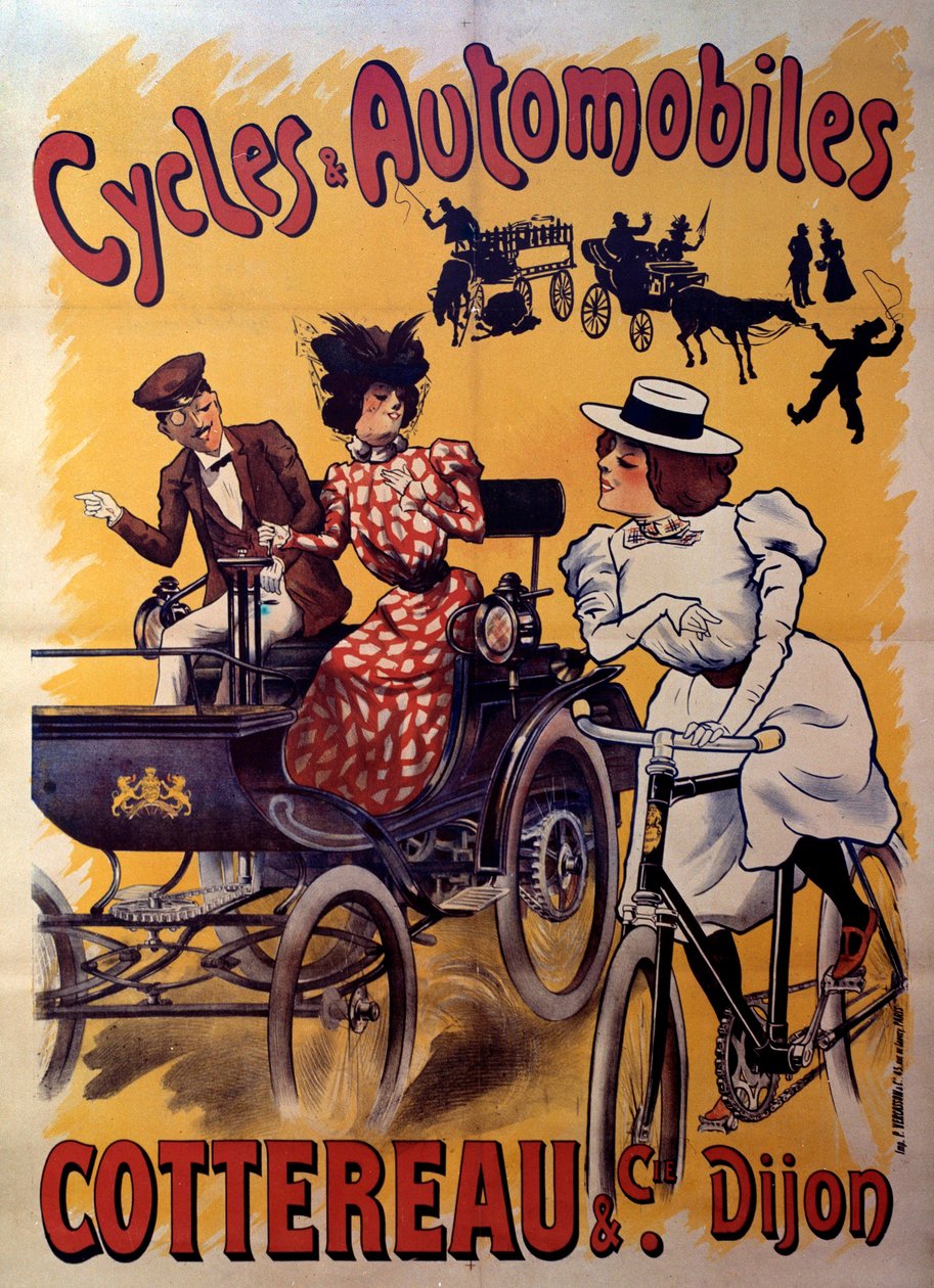 Poster for Cycles and Cars Cottereau et Compagnie, Early 20th Century by Ferdinand (1865 1923) Misti Mifliez