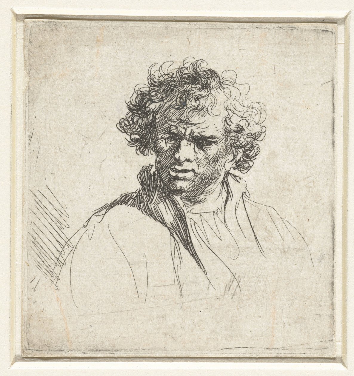 Bust of a Man with a Distorted Face by Ferdinand Bol (possibly)