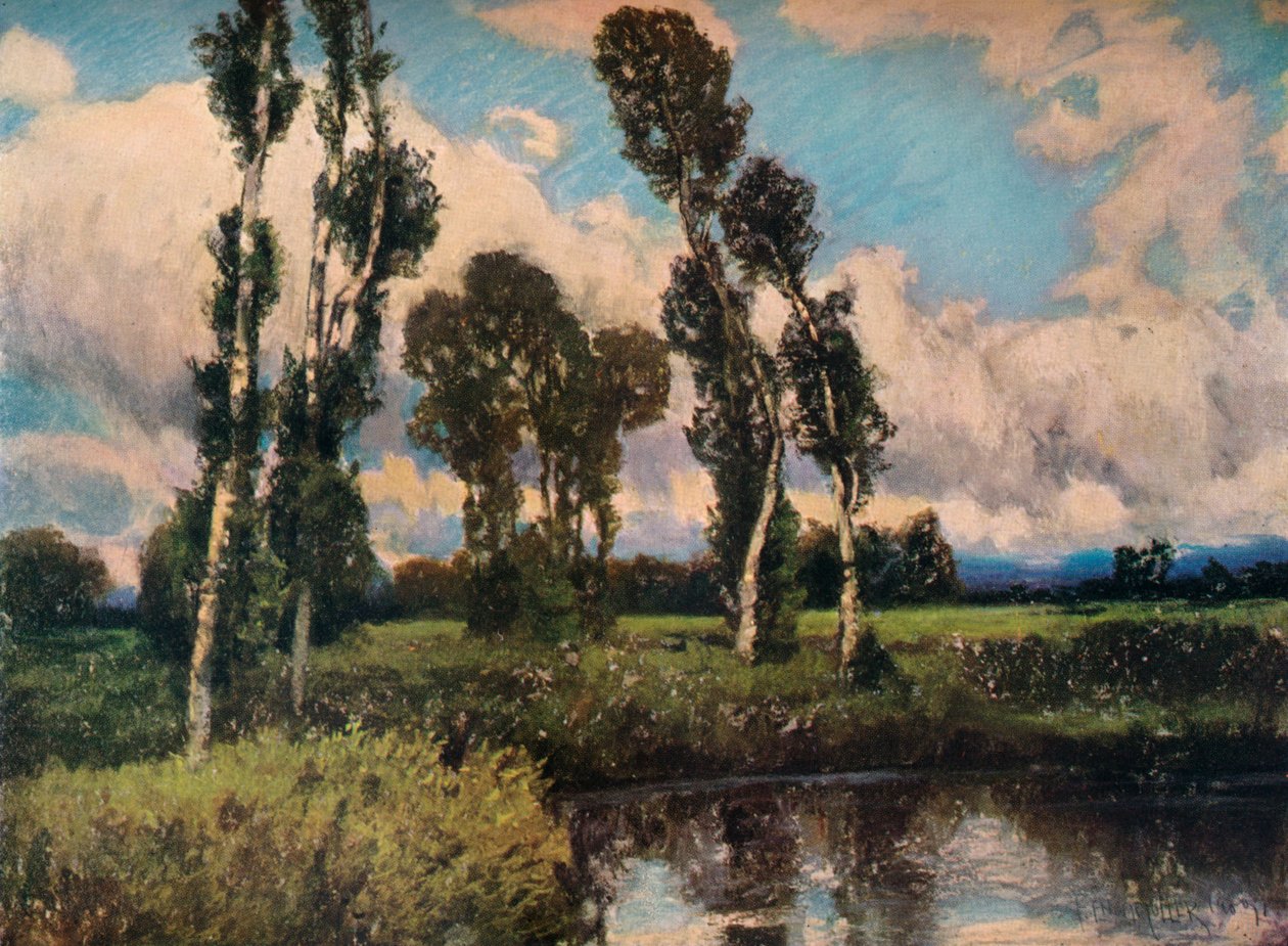 The Poplars by Ferdinand Engelmuller: Buy fine art print