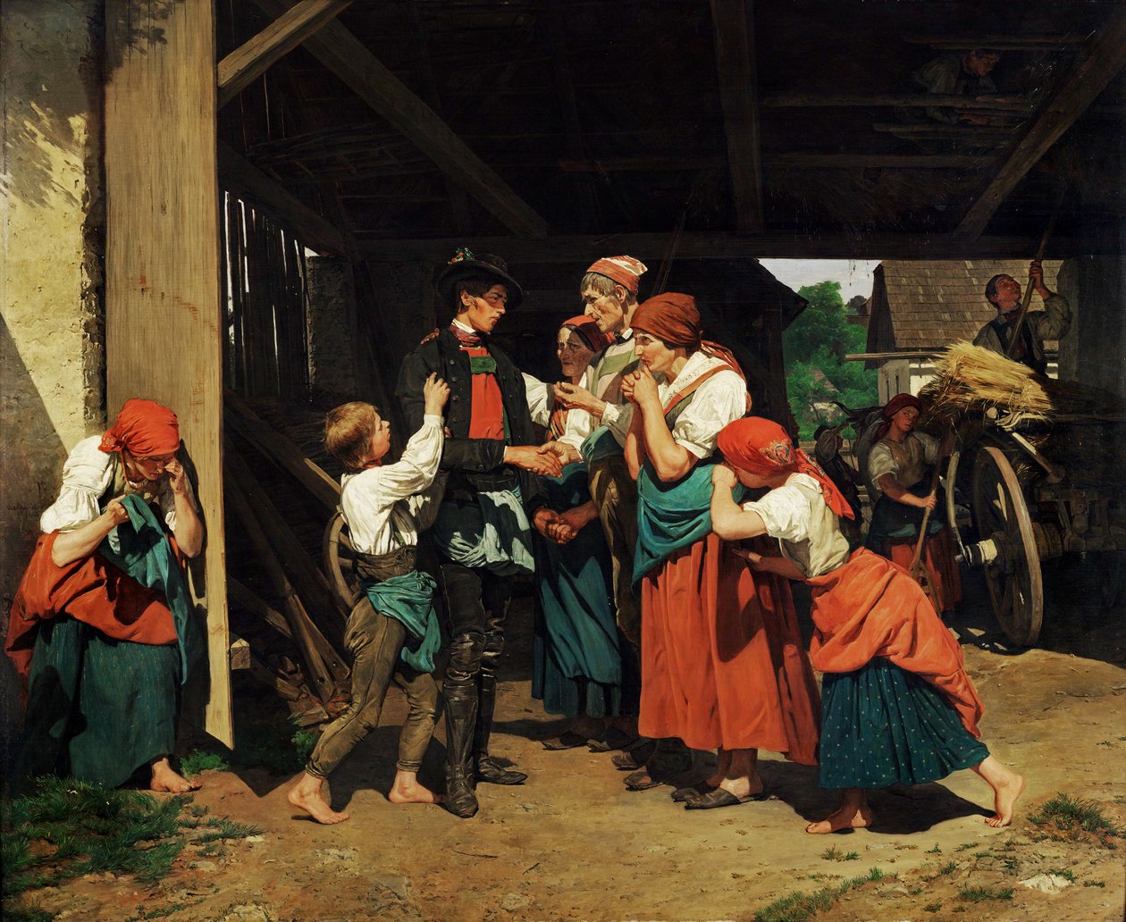 Farewell of a Recruit by Ferdinand Georg Waldmuller