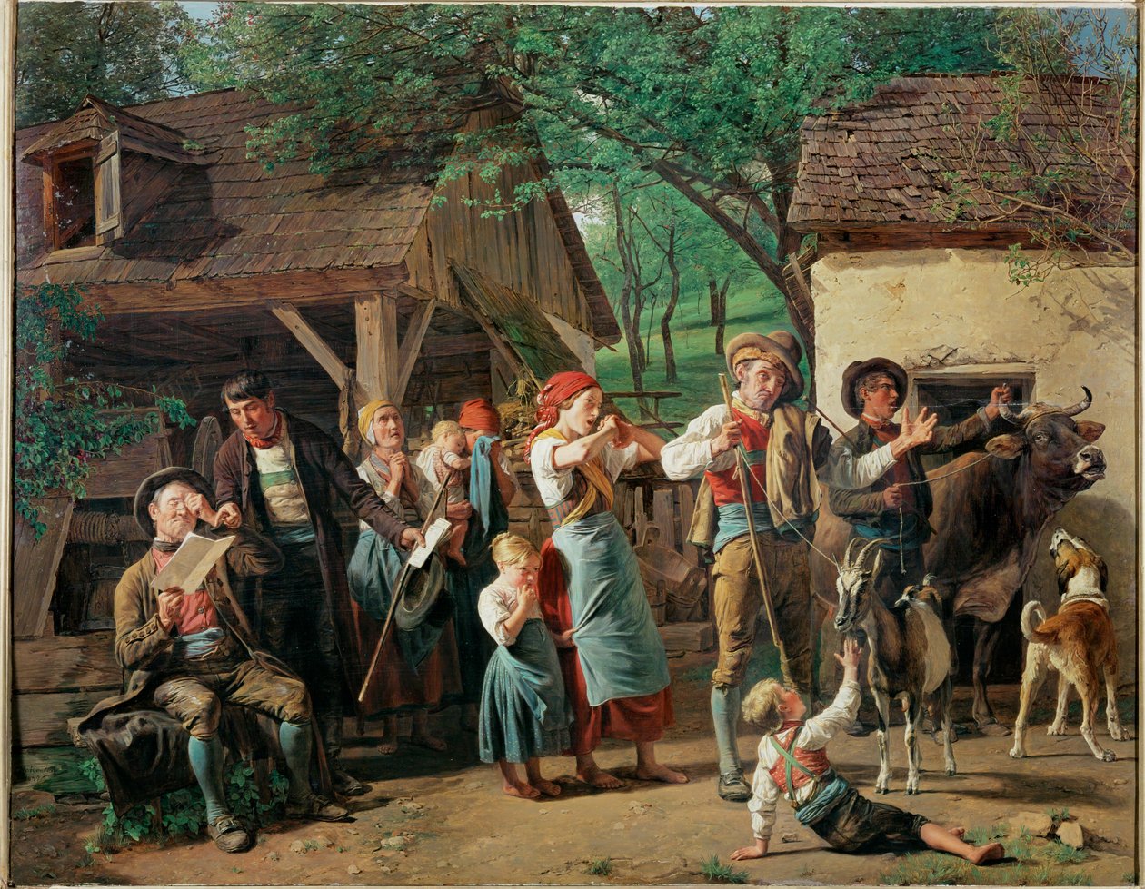 Impounding the Possessions by Ferdinand Georg Waldmuller