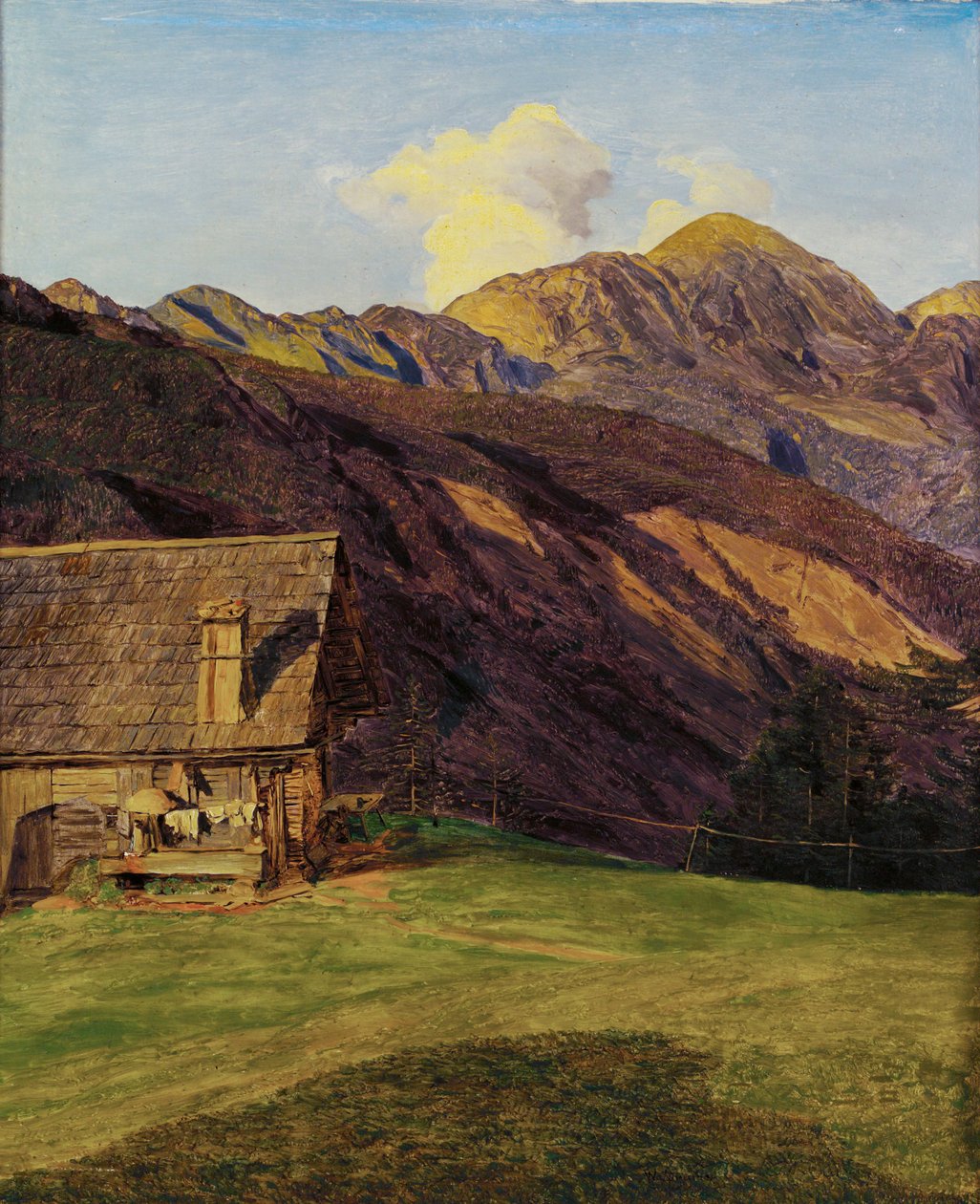 The Alpine Refuge on the Hoisenrad near Ischl by Ferdinand Georg Waldmuller