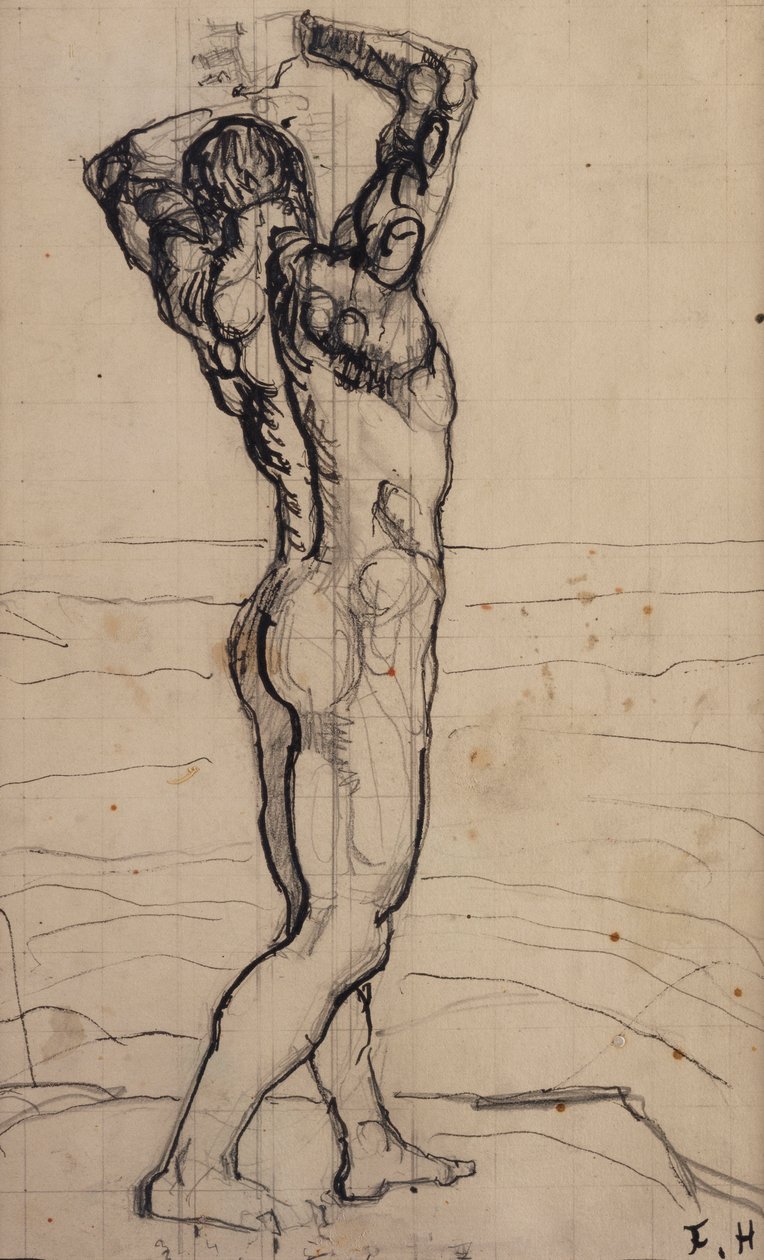 Male Act, Study for the Truth by Ferdinand Hodler