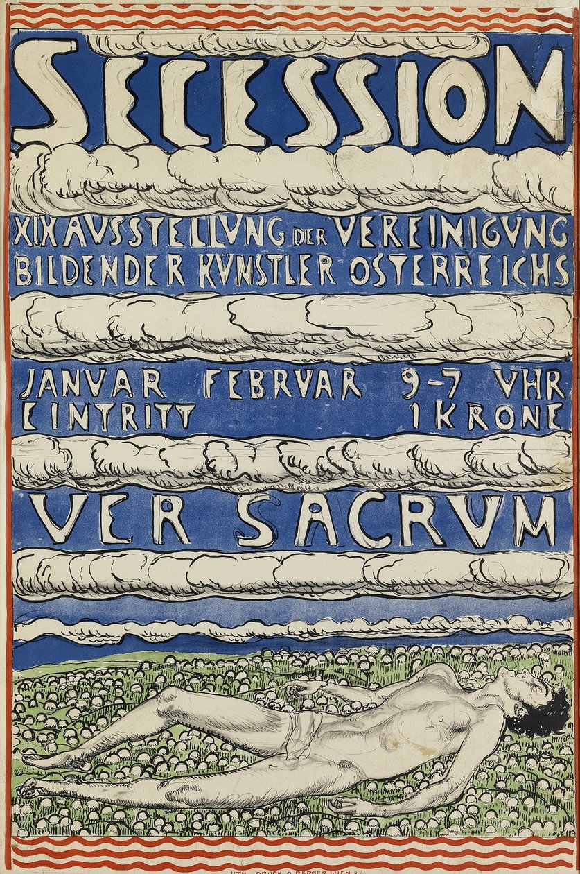 Poster for the Vienna Secession Exhibition by Ferdinand Hodler