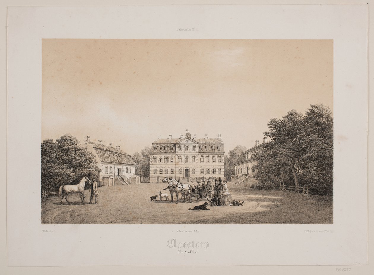 Claestorp from the Northwest by Ferdinand Richardt