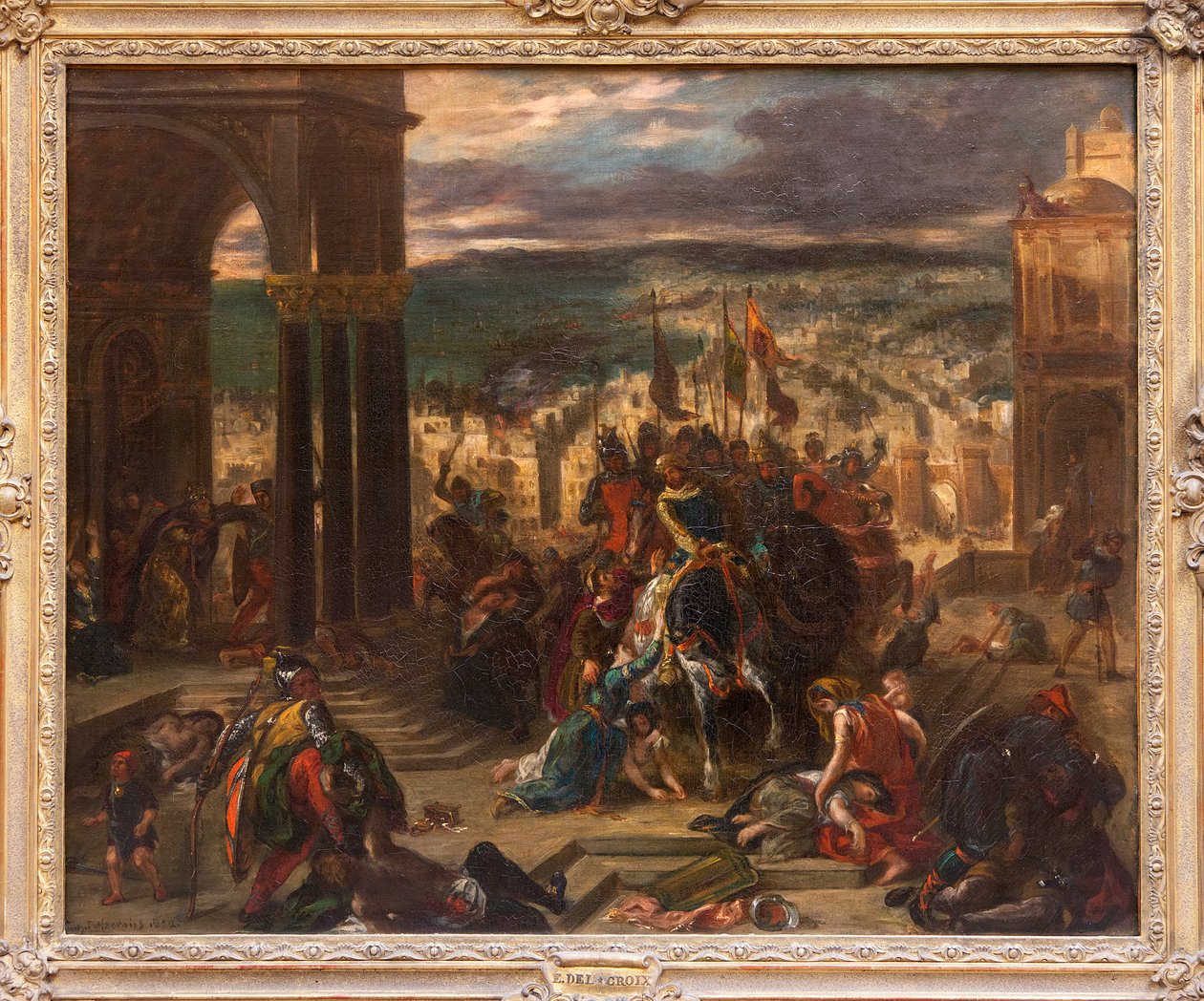Capture of Constantinople by the Crusaders, 12 April 1204 (reduced version and variant of the painting of the Salon of 1841) by Ferdinand Victor Eugene Delacroix