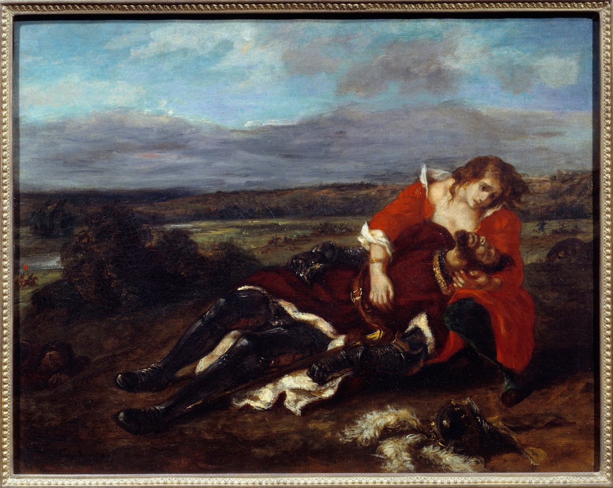 Death of Lara by Ferdinand Victor Eugene Delacroix