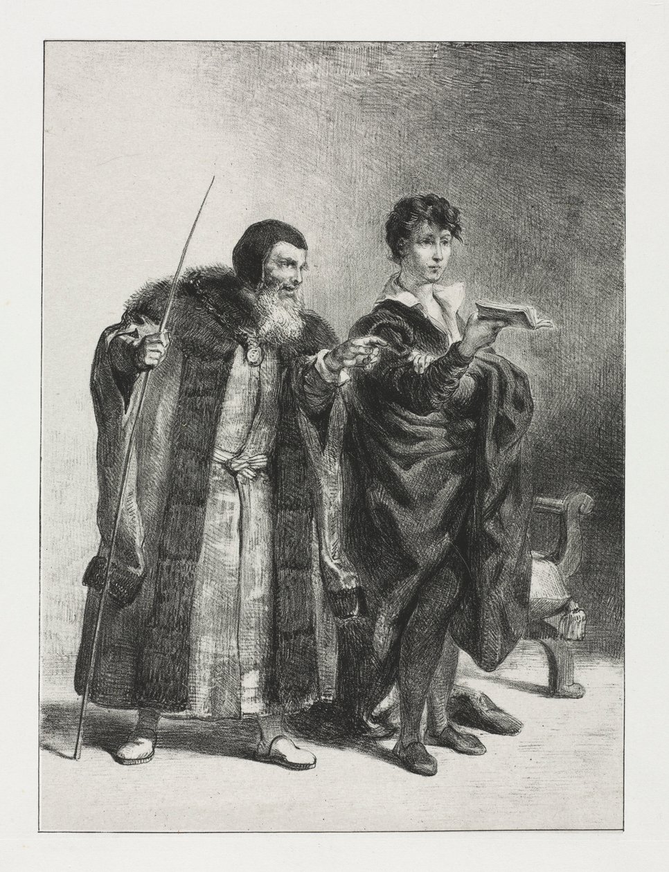 Hamlet: Polonius and Hamlet, 1834 by Ferdinand Victor Eugene Delacroix