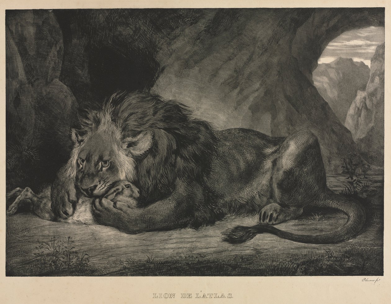 Lion of the Atlas, 1829 by Ferdinand Victor Eugene Delacroix