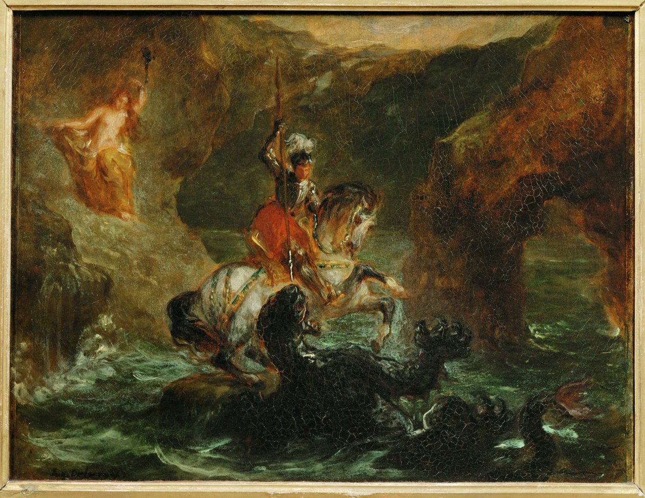 Saint George Fighting the Dragon by Ferdinand Victor Eugene Delacroix