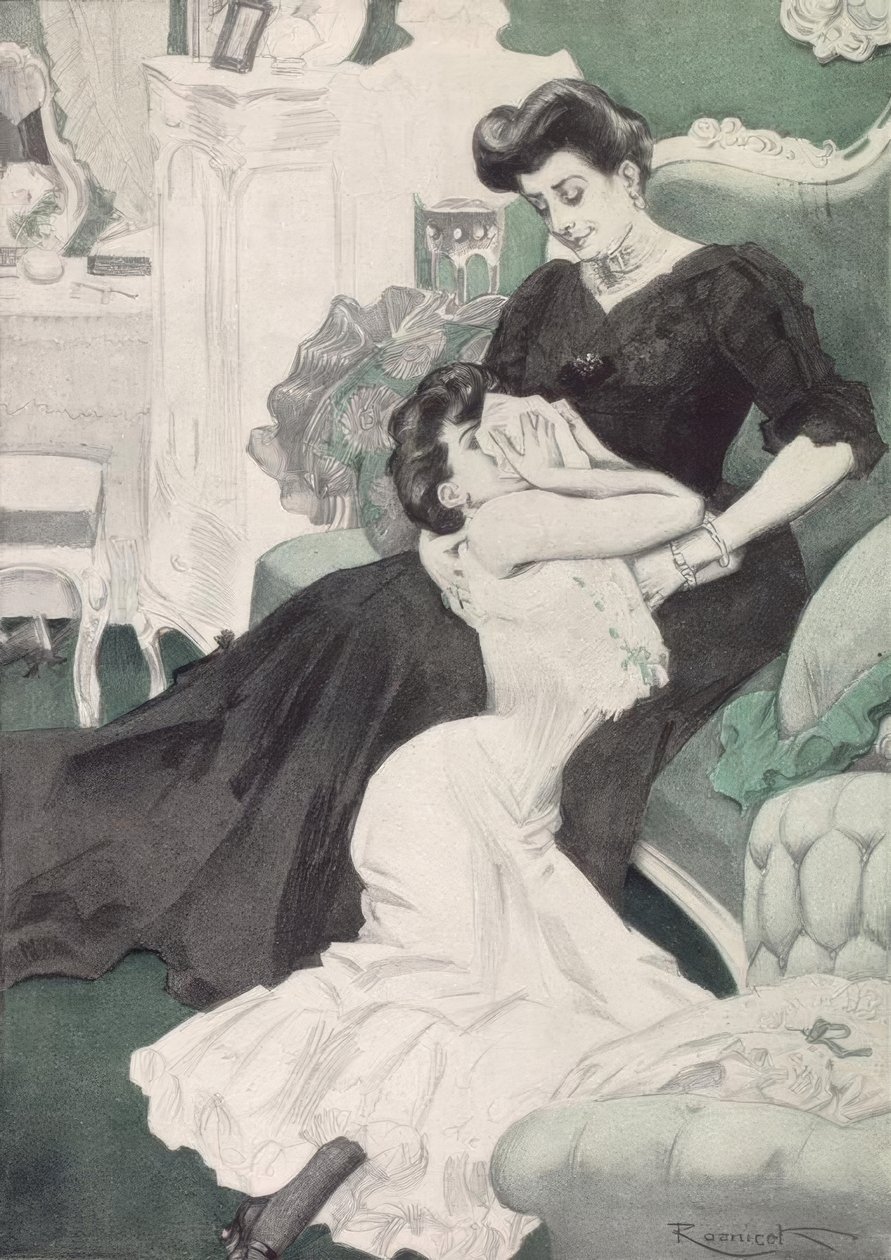Motherly Advice. Just No Unhappy Love, My Child by Ferdinand von Reznicek