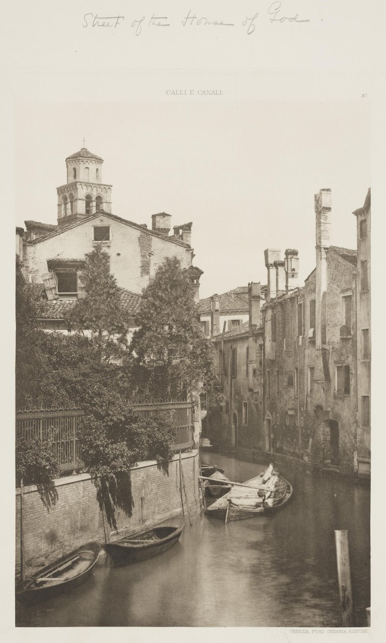 Street of the House of God. by Ferdinando Ongania