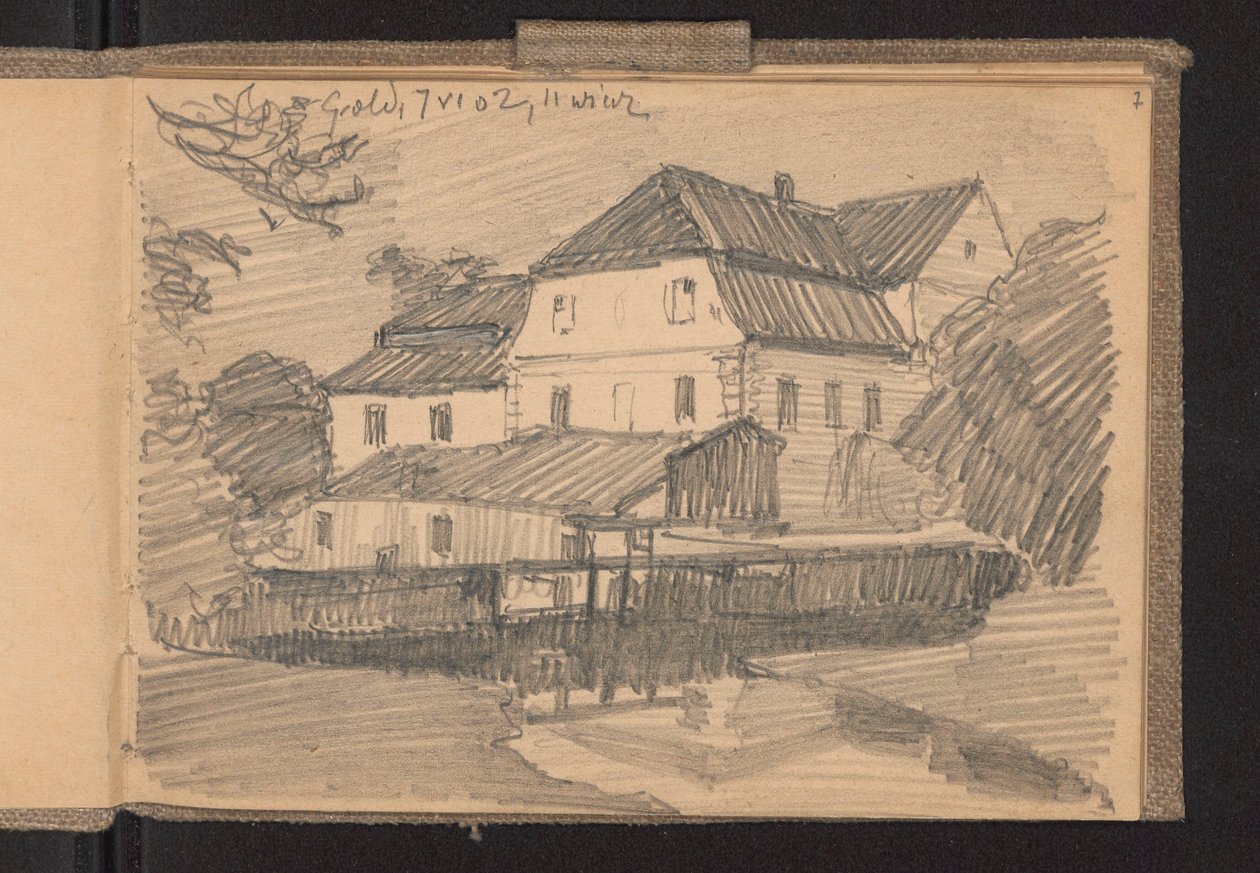 Houses in Goldingen by Ferdynand Ruszczyc