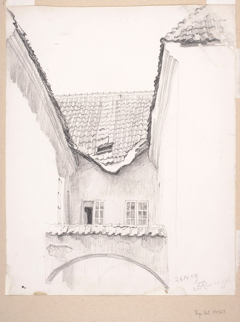 Fragment of a Courtyard in Vilnius by Ferdynand Ruszczyc