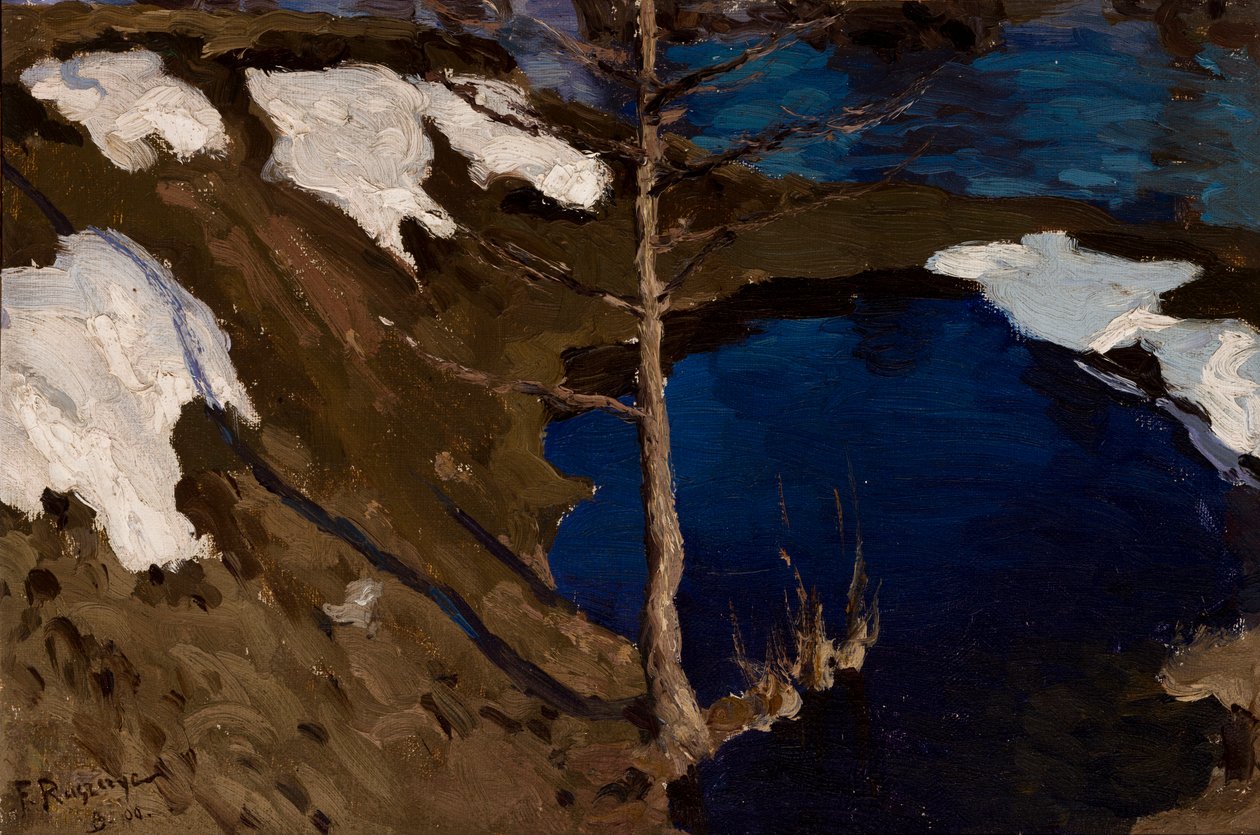 Stream in Winter by Ferdynand Ruszczyc
