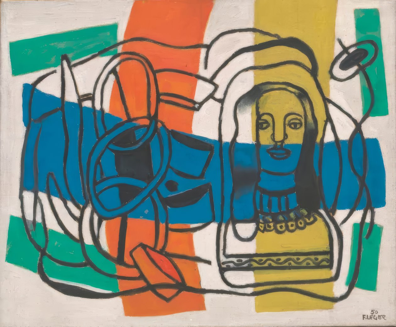 Composition with Statuette by Fernand Leger