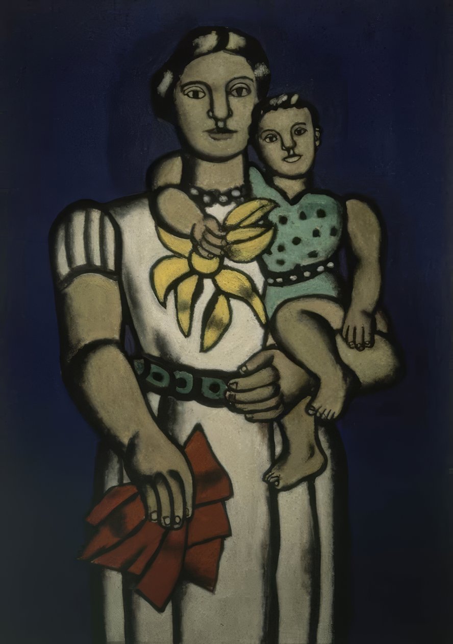 Woman with Her Child in Arms by Fernand Leger