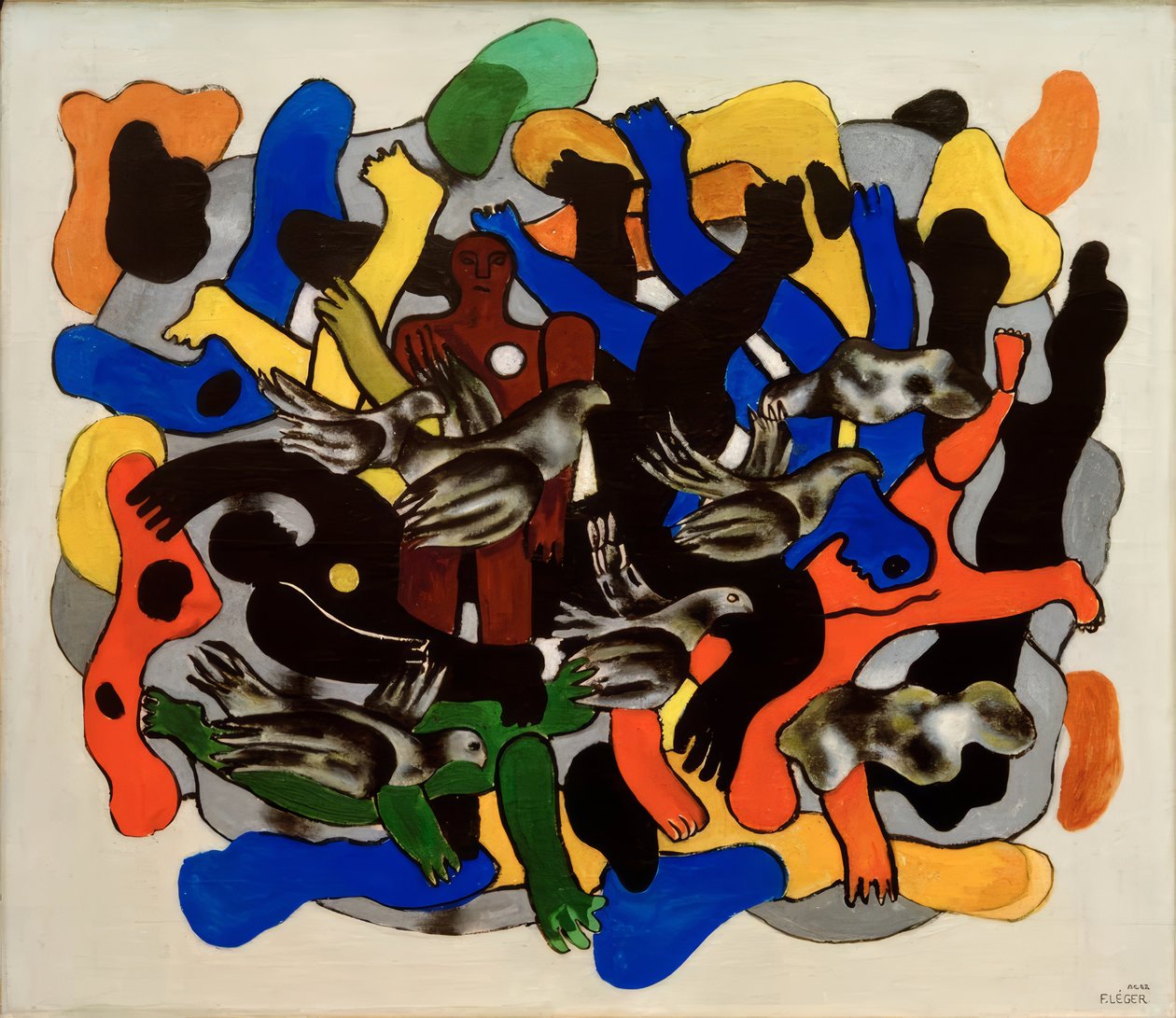 Diver with Birds by Fernand Leger