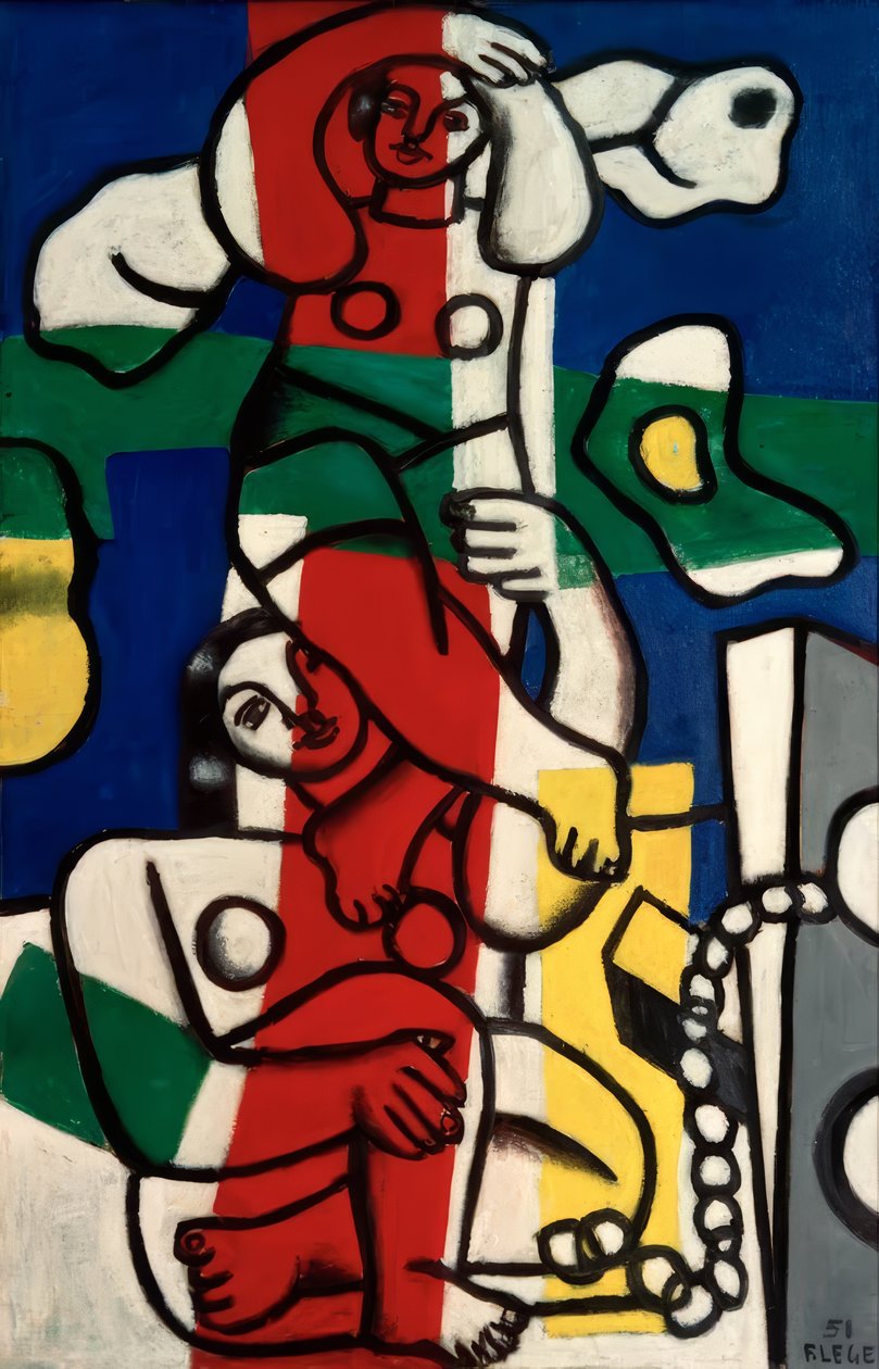 Multicolored Acrobats by Fernand Leger