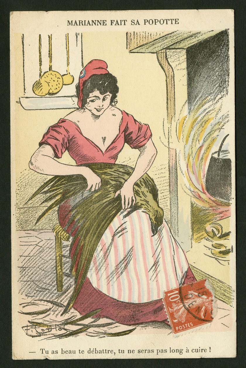 Postcard, Satirical in Colors by Fernand Louis Gottlob