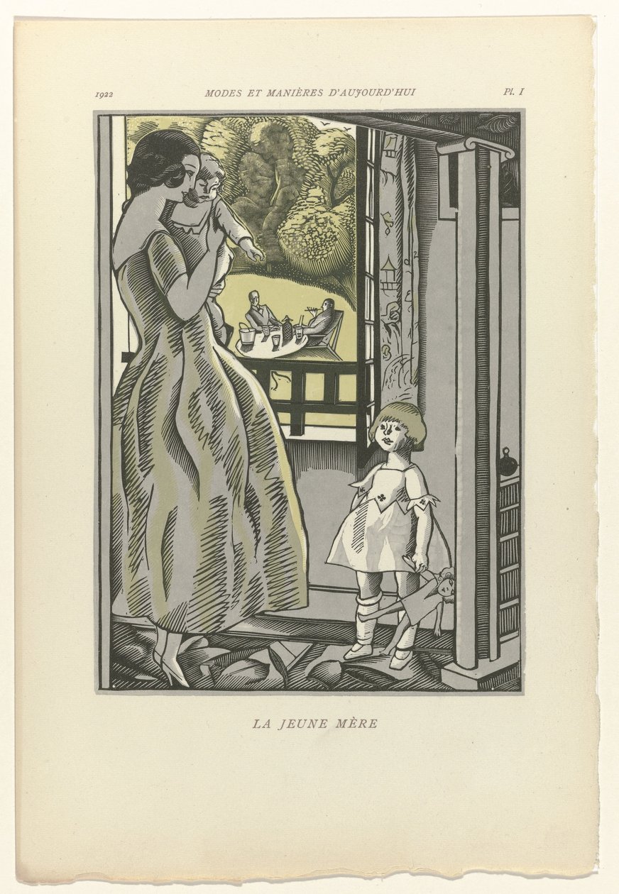Fashions and Manners of Today, 1922, Pl. 1: The Young Mother