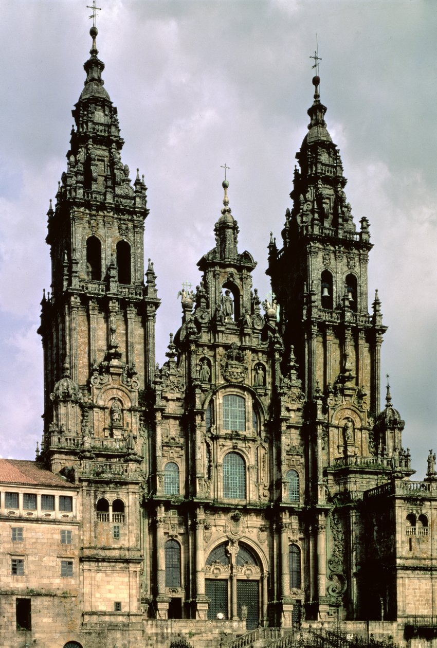 View of the West Front (Fachada del Obradoiro) 1738-50 by Fernando de Casas Novoa