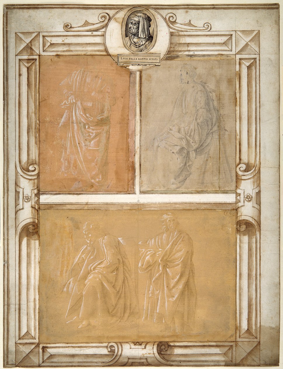 Studies of Draped Figures by Filippino (follower of) Lippi