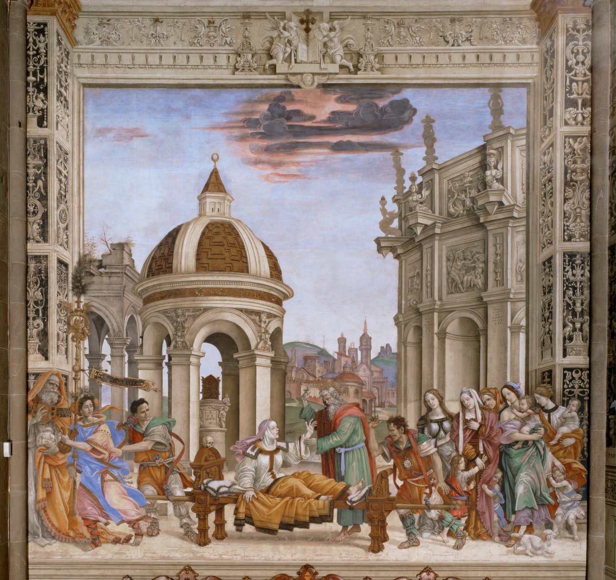 Saint John Evangelist Resurrects Drusiana by Filippino Lippi