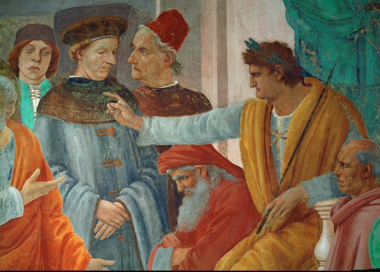 The Disputation between Saint Peter, Saint Paul and the Sorcerer Simon Magus in the Presence of Emperor Nero by Filippino Lippi