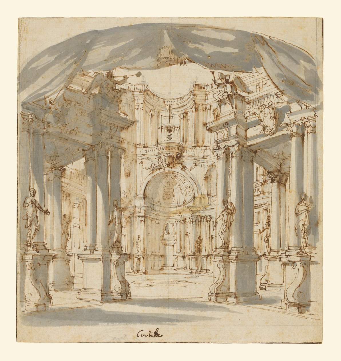 The Courtyard of a Palace: Project for a Stage by Filippo Juvarra