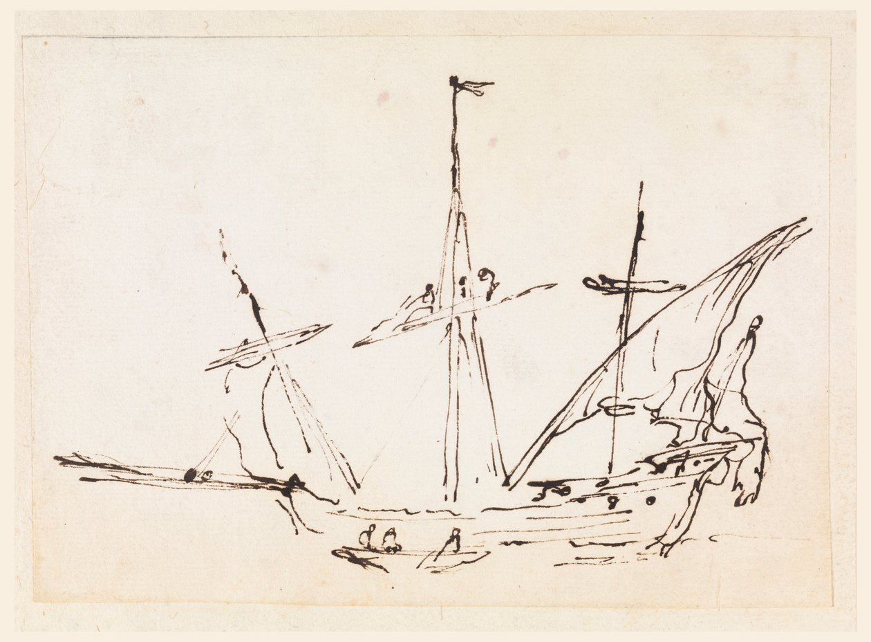 A Sailing Vessel, 1770-1800 by Filippo Marchionni