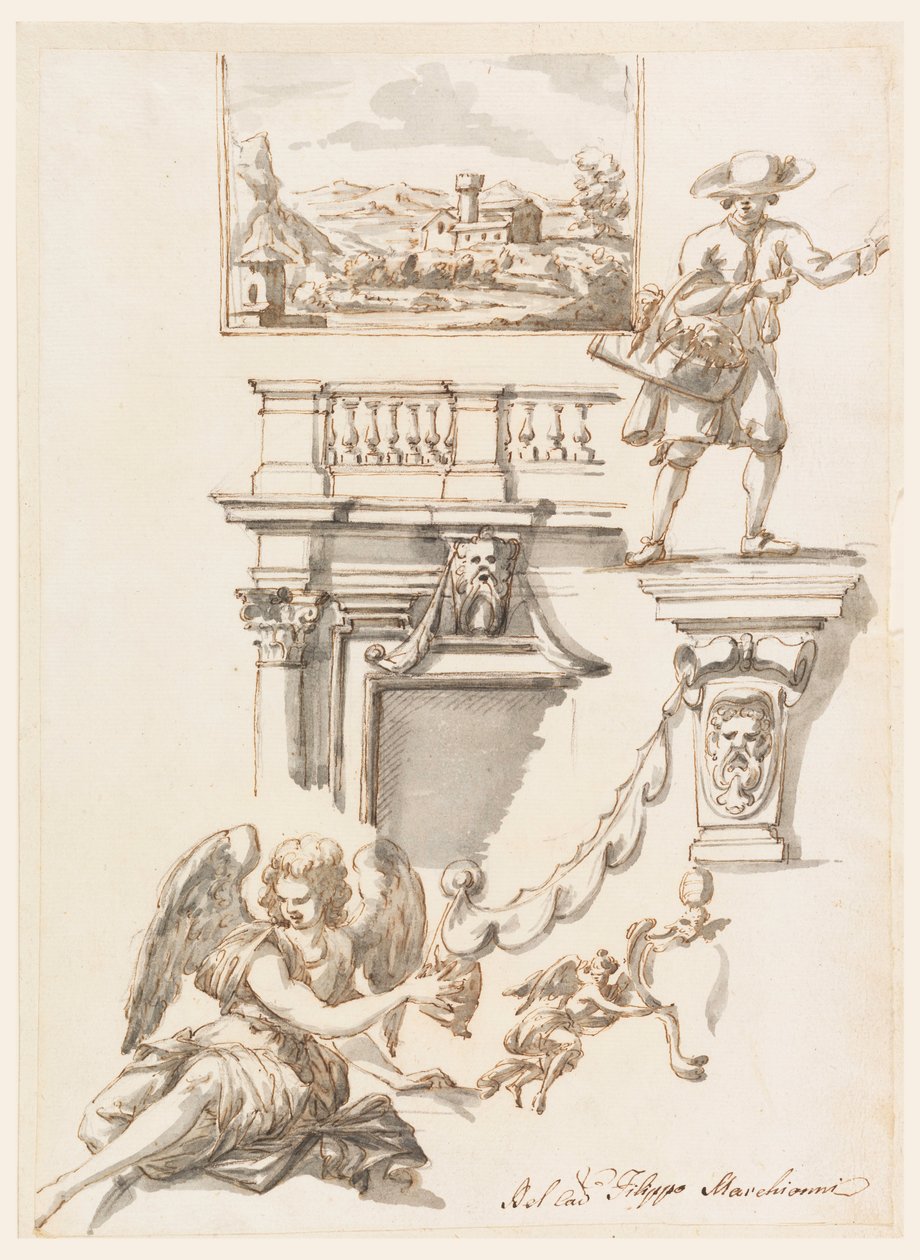Architecture and Figure Studies, 1750–90 by Filippo Marchionni