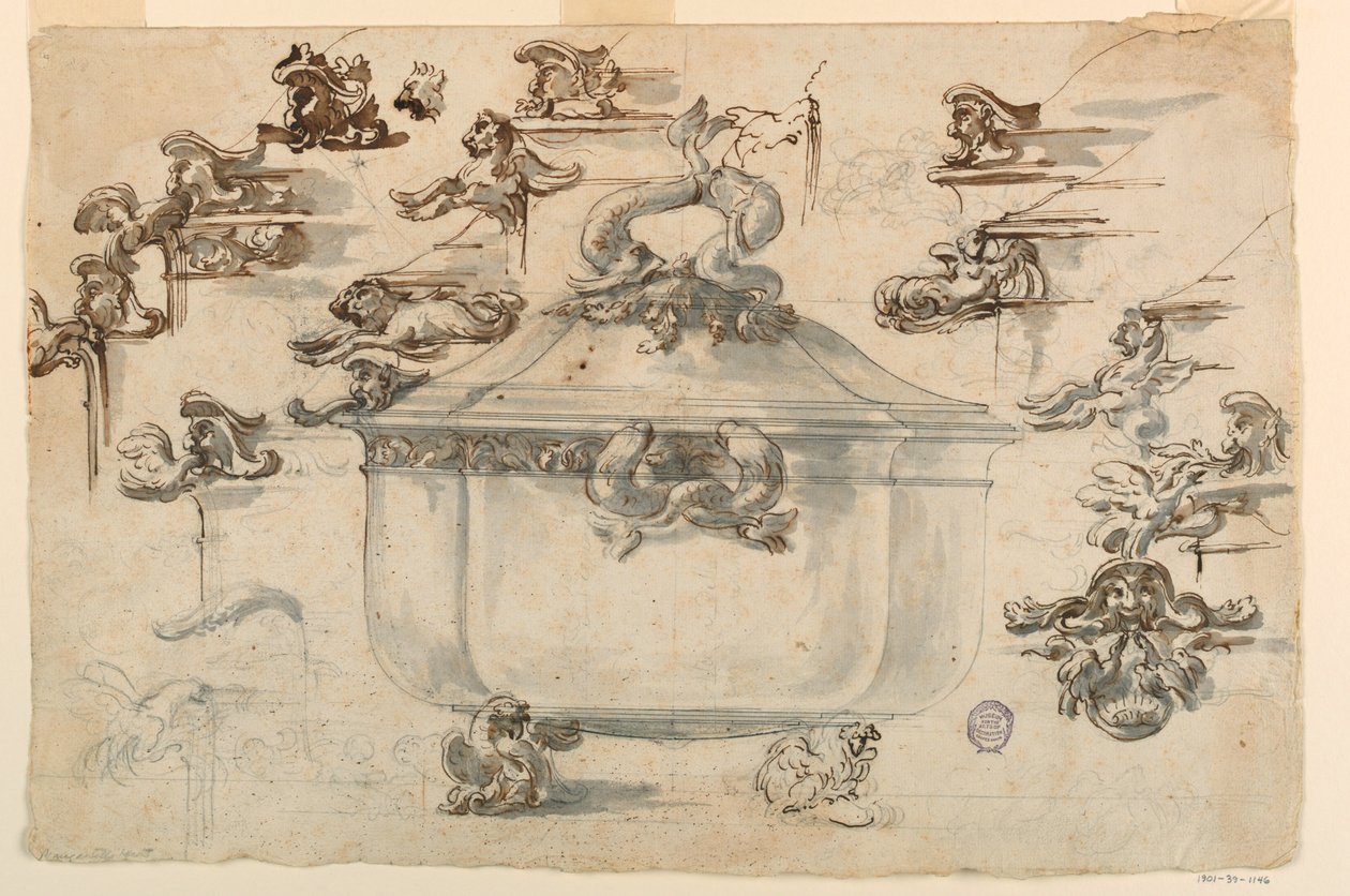 Designs for Silver Tureen, 1769 by Filippo Marchionni
