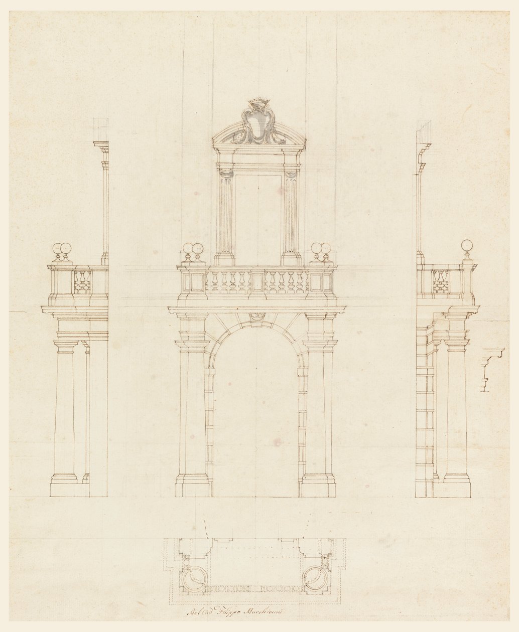 Door Case and Frame of a Door, 1750–75 by Filippo Marchionni