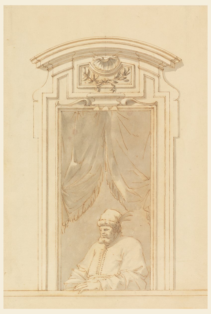 Window Case and Half of a Figure of a Turk, 1750-70 by Filippo Marchionni