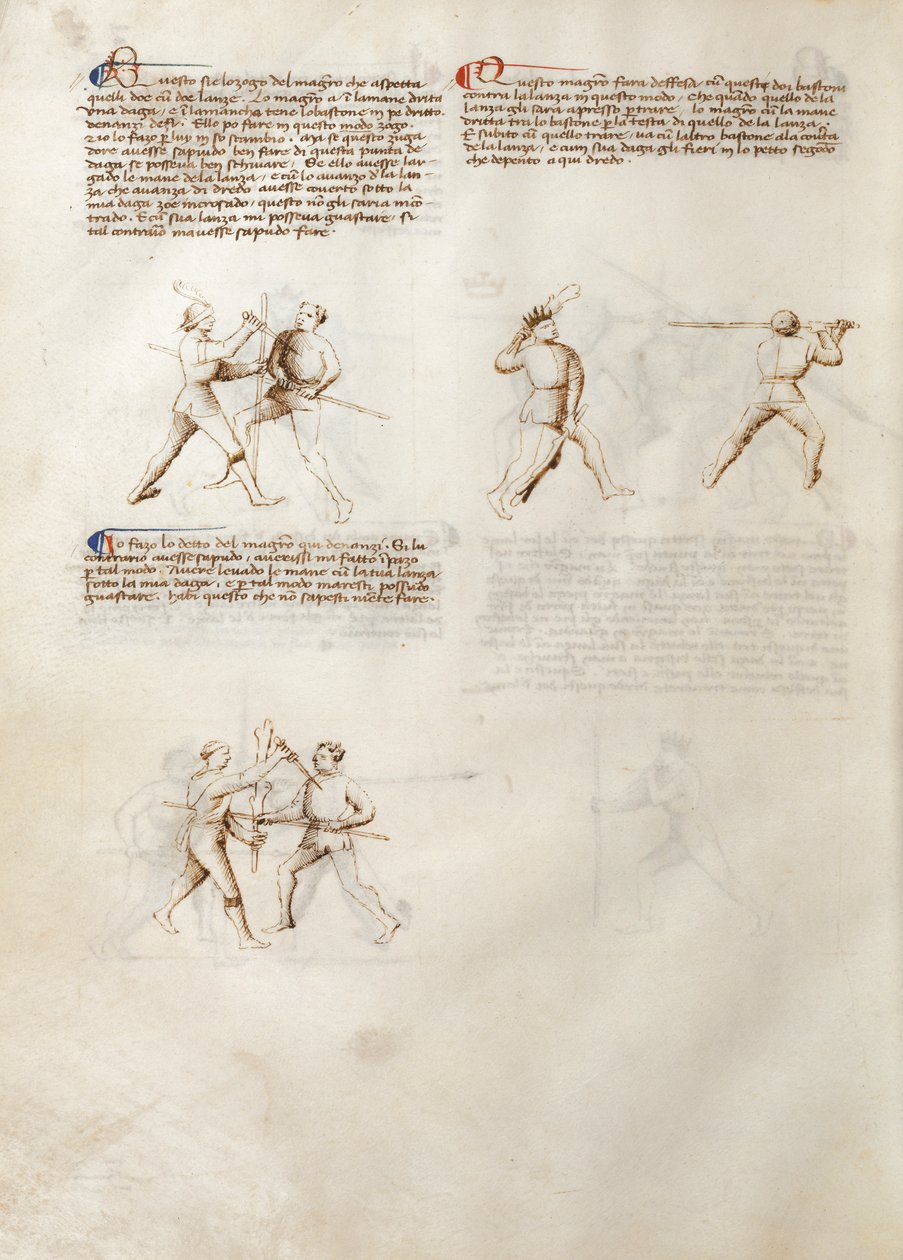 Combat with Dagger and Staff by Fiore dei Liberi