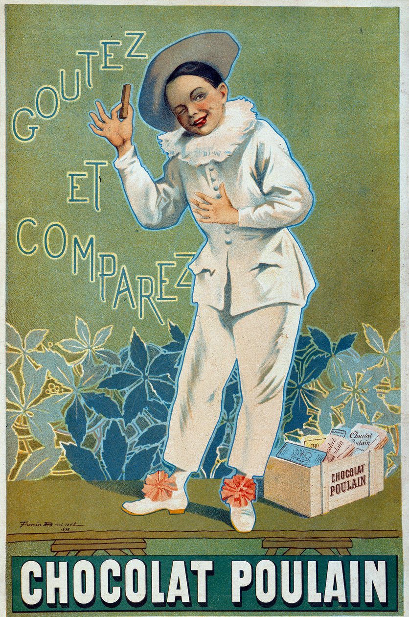 Poster advertisement by Firmin Etienne Bruisset for the Chocolat Poulain 
