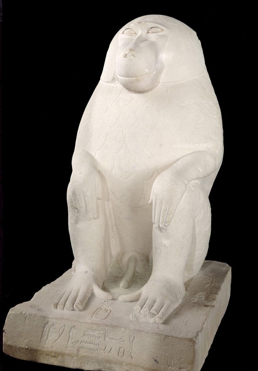 Baboon, Middle Kingdom, possibly 7th Dynasty by First Intermediate Period Egyptian