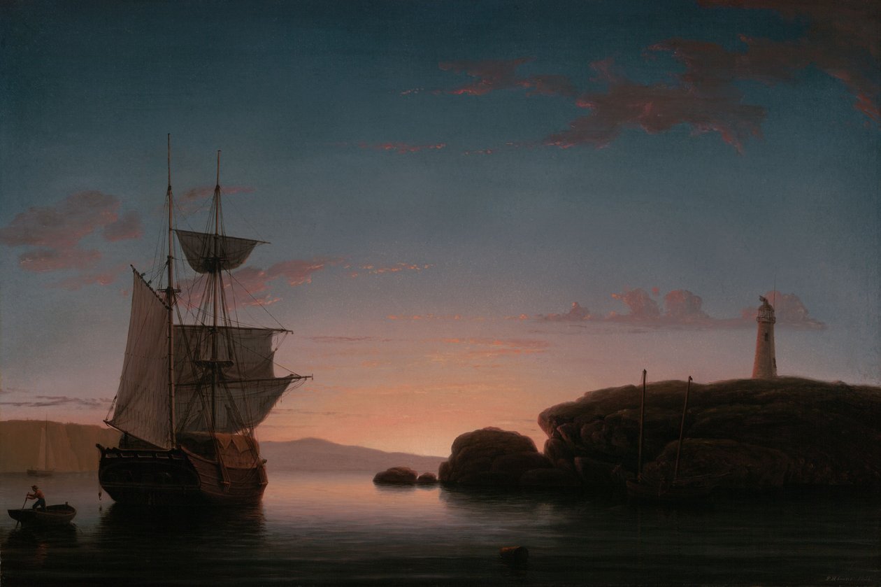 Lighthouse at Camden, Maine by Fitz Henry Lane